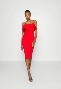 WAL G. EMAAN MIDI DRESS - Jersey Dress - Red -WAL G. Sales Store 702ce89665574c17ac1669e262726fe3