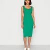 WAL G. ALYONA HEART NECK MIDI DRESS - Cocktail Dress / Party Dress - Leaf Green