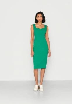 WAL G. ALYONA HEART NECK MIDI DRESS - Cocktail Dress / Party Dress - Leaf Green