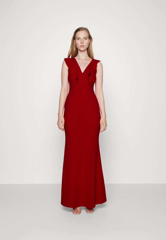 CINITA RUFFLE MAXI DRESS - Occasion wear - red WAL G. CINITA RUFFLE MAXI DRESS - Occasion Wear - Red -WAL G. Sales Store 7348d59158f64d51bfc077a926f388bb