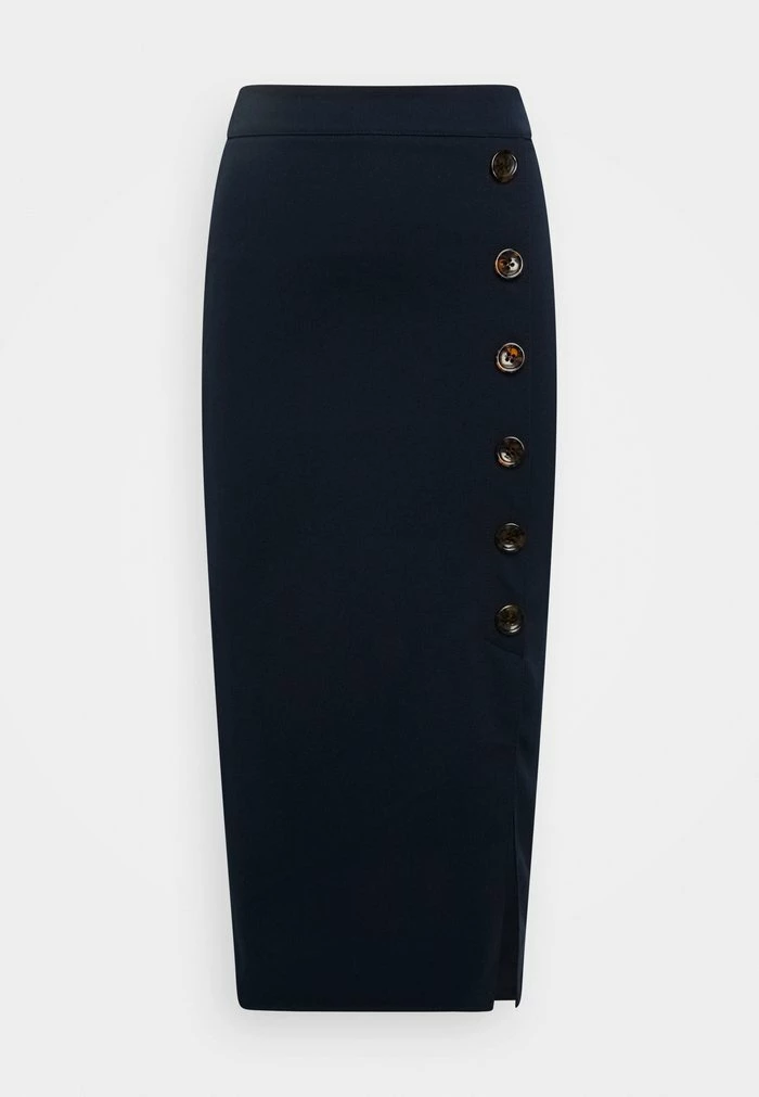 TORTOISE BUTTON SKIRT - Pencil skirt - navy blue WAL G. TORTOISE BUTTON SKIRT - Pencil Skirt - Navy Blue -WAL G. Sales Store 73ec94c0196f4369ae24e26404d2f3b3
