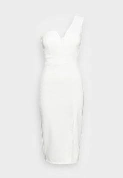 WAL G. GIGI ONE SLEEVE MIDI DRESS - Cocktail Dress / Party Dress - White 3 WAL G. GIGI ONE SLEEVE MIDI DRESS - Cocktail Dress / Party Dress - White -WAL G. Sales Store 7544d0a3d6d0439fbd67582ae29ede85