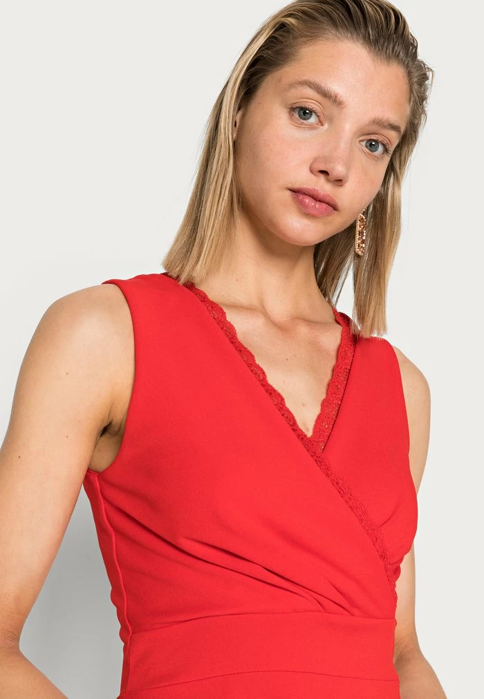 VERA V NECK SCALLOP DETAIL SKATER DRESS - Cocktail dress / Party dress - red WAL G. VERA V NECK SCALLOP DETAIL SKATER DRESS - Cocktail Dress / Party Dress - Red -WAL G. Sales Store 785fb43cb00f4aa2bb0394337d5e1bdc