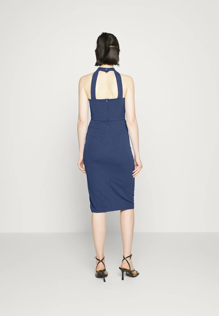 SASHA FRILL NECK MIDI DRESS - Jersey dress - denim blue WAL G. SASHA FRILL NECK MIDI DRESS - Jersey Dress - Denim Blue -WAL G. Sales Store 79f4ab3936fd4956b705d7140e856065