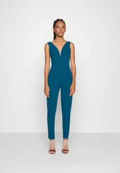 WAL G. V NECK - Jumpsuit - Dark Teal Blue