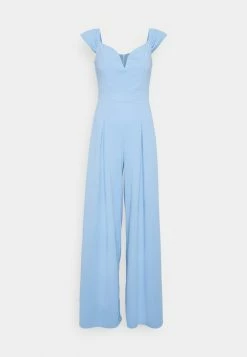 WAL G. WGXZL WEDDING - TEO V NECK WIDE LEG BOW JUMPSUIT - Jumpsuit - Cornflower Blue -WAL G. Sales Store 7a8d1d3dfdc64d228864c34dbb8b2259