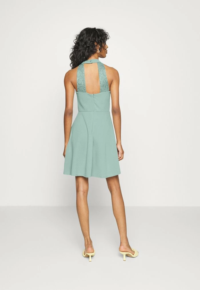 BALI HALTER NECK SKATER DRESS - Jersey dress - sage green WAL G. BALI HALTER NECK SKATER DRESS - Jersey Dress - Sage Green -WAL G. Sales Store 7af0df06cf944cf79c0d671360468b13