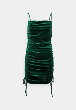 WAL G. ALLY ROUCHED MINI DRESS - Cocktail Dress / Party Dress - Emerald Green -WAL G. Sales Store 7c56a45b35e844288a497f463f4afe1d