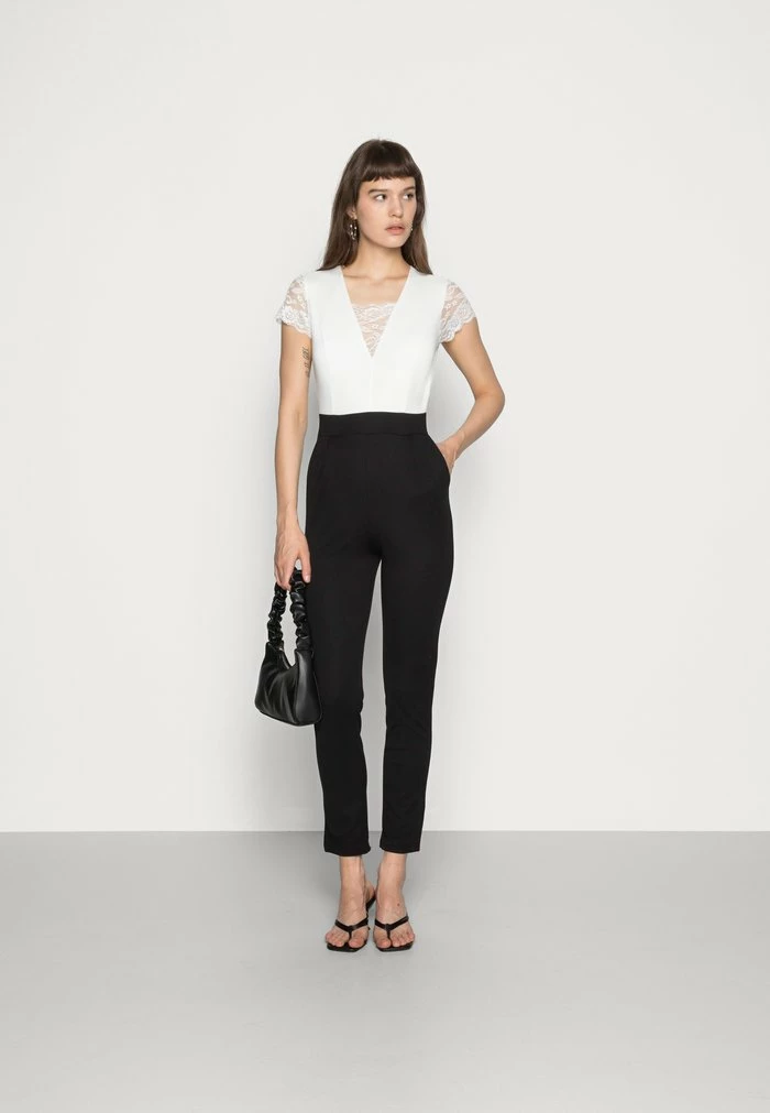 TWO TONE SLEEVE - Jumpsuit - black/white WAL G. TWO TONE SLEEVE - Jumpsuit - Black/white -WAL G. Sales Store 7cd9ea8bfd4e4759acd6bb5950b2ae6b