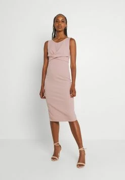 WAL G. SAKINA WRAP MIDI DRESS - Jersey Dress - Blush Pink