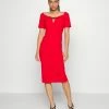 WAL G. ABRIL CUT OUT MIDI DRESS - Cocktail Dress / Party Dress - Red