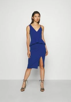 WAL G. SWEENY PEPLUM MIDI DRESS - Jersey Dress - Electric Blue