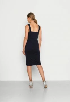 WAL G. V NECK MIDI DRESS - Shift Dress - Navy Blue -WAL G. Sales Store 7e8121e655bd473e9451dd6a8216857f