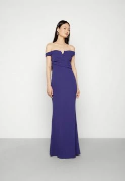 WAL G. KIA OFF THE SHOULDER MAXI DRESS - Occasion Wear - Dark Purple