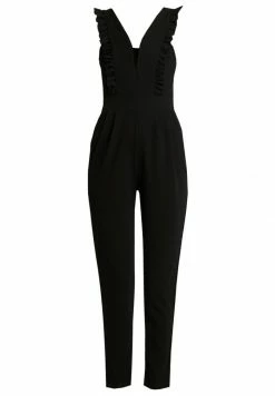 WAL G. RAYNA RUFFLED - Jumpsuit - Black -WAL G. Sales Store 7f7ee222e7fe4c9ebcb7ccc006324b26