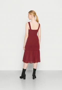 WAL G. JESSIE PLEAT MIDI DRESS - Cocktail Dress / Party Dress - Wine -WAL G. Sales Store 80b08f5c31584daaa10af764f5505407