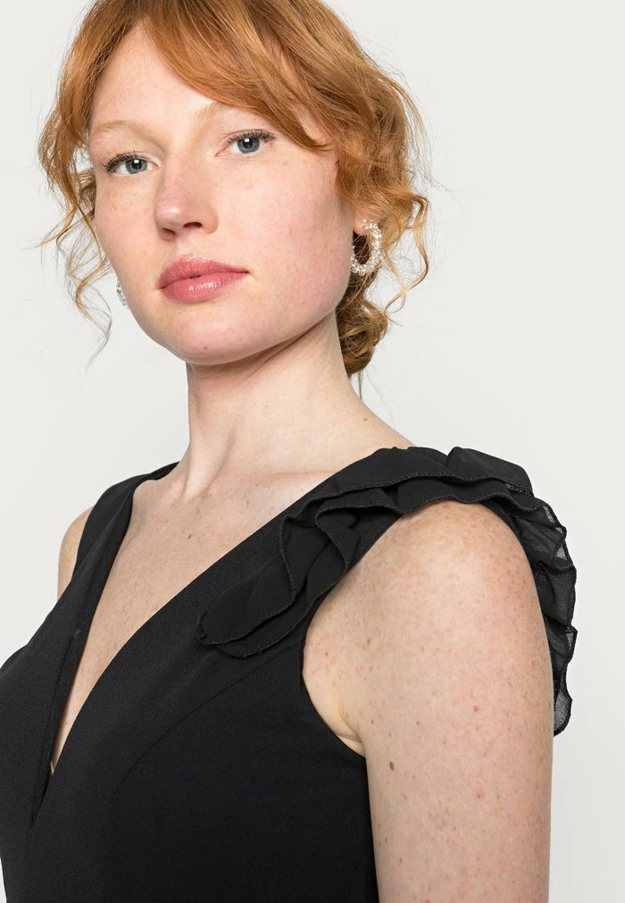 SETH FRILL MIDI DRESS - Cocktail dress / Party dress - black WAL G. SETH FRILL MIDI DRESS - Cocktail Dress / Party Dress - Black -WAL G. Sales Store 81cbd97dd2274ce4b2355bc2e1a21cd7