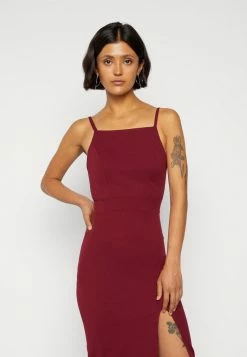 WAL G. STRAPPY SQUARE NECK MIDI DRESS - Shift Dress - Berry Wine -WAL G. Sales Store 83dd3b76032a40378fcaf8000d4cc4d3