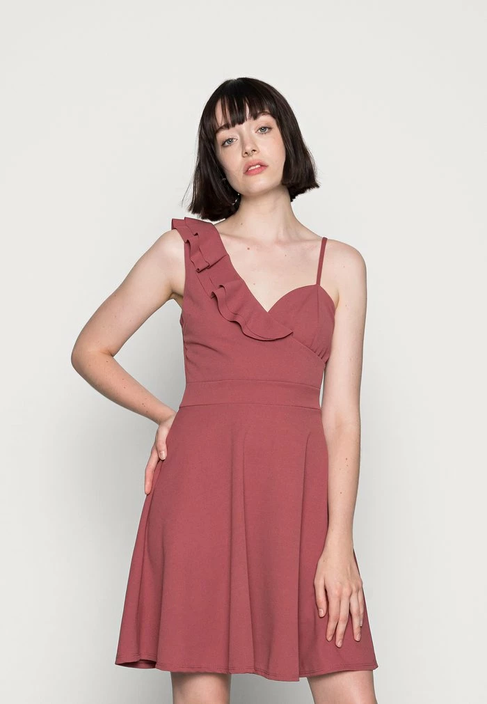 JOLENE ASYMMETRIC SKATER DRESS - Jersey dress - dark blush pink WAL G. JOLENE ASYMMETRIC SKATER DRESS - Jersey Dress - Dark Blush Pink -WAL G. Sales Store 840ae208591148eea6e864875e7eaf06