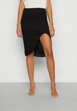 WAL G. KIRSTY SLIT SKIRT - Pencil Skirt - Black