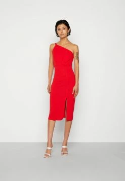 WAL G. TOM ONE SHOULDER MIDI - Cocktail Dress / Party Dress - Red