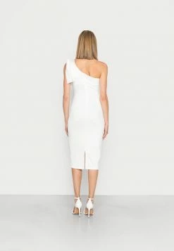 WAL G. WGXZL WEDDING - FAVOURITE ONE SHOULDER TIE MIDI DRESS - Cocktail Dress / Party Dress - White -WAL G. Sales Store 862a295d74c844688f9a3ffe73574099