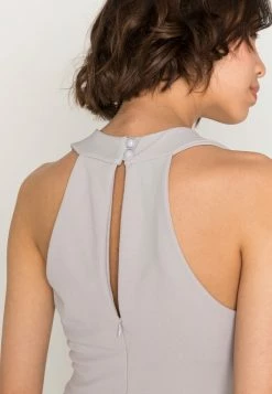 WAL G. DIAZ HALTER NECK WRAP SKATER DRESS - Cocktail Dress / Party Dress - Pearl Grey 4 WAL G. DIAZ HALTER NECK WRAP SKATER DRESS - Cocktail Dress / Party Dress - Pearl Grey -WAL G. Sales Store 8756a40ca079410e81ea56298945d5ac
