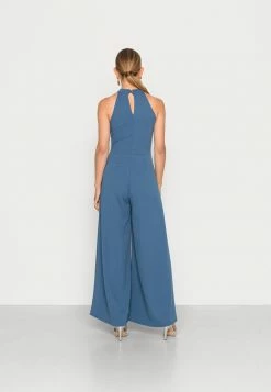 WAL G. LEILAHALTER NECK WIDE LEG - Jumpsuit - Denim Blue -WAL G. Sales Store 899911fc7b9a4be18daebe8eac66f5ee