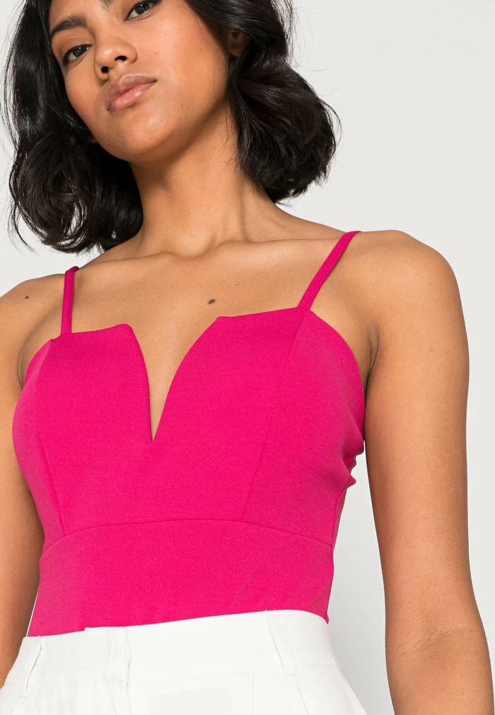 LARISA V NECK BODY SUIT - Top - dark fushia WAL G. LARISA V NECK BODY SUIT - Top - Dark Fushia -WAL G. Sales Store 8a7cb6bef502455d9d66f99eb296e39f