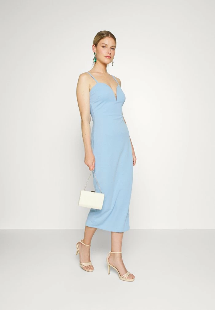 DIAMOND STRAPPY MIDI DRESS - Cocktail dress / Party dress - baby blue WAL G. DIAMOND STRAPPY MIDI DRESS - Cocktail Dress / Party Dress - Baby Blue -WAL G. Sales Store 8aac2532a5244a05a4d544e5676ce776