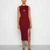 WAL G. FLOW CUT OUT MIDI DRESS - Day Dress - Wine