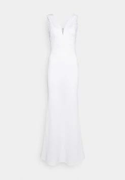 WAL G. WGXZL WEDDING - HENNY V NECK MAXI DRESS - Occasion Wear - White -WAL G. Sales Store 8bc9d1bb2ca54d7c9d212a3a55e53ccb