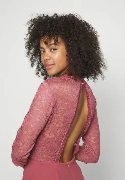 WAL G. WGXZL WEDDING - ROSE LACE TOP MAXI DRESS - Occasion Wear - Dark Mauve Pink -WAL G. Sales Store 8d3b02682fcb479eaedf7e5d8b666cf2