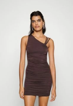 WAL G. LOLA STRAPPY MINI DRESS - Cocktail Dress / Party Dress - Dark Brown
