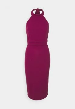 WAL G. HANNAH HALTER MIDI DRESS - Jersey Dress - Magenta Pink -WAL G. Sales Store 8ece0bf8168b4ee8ad06453481f9ee64