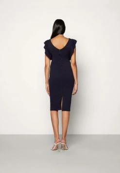 WAL G. DIANA RUFFLE SLEEVE MIDI DRESS - Jersey Dress - Navy Blue 2 WAL G. DIANA RUFFLE SLEEVE MIDI DRESS - Jersey Dress - Navy Blue -WAL G. Sales Store 8fae99dac87546d08a20be66ac57b628