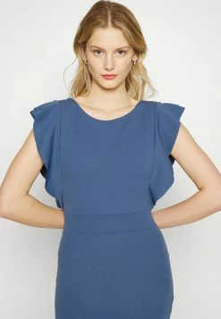 WAL G. DIANA RUFFLE SLEEVE MIDI DRESS - Jersey Dress - Denim 3 WAL G. DIANA RUFFLE SLEEVE MIDI DRESS - Jersey Dress - Denim -WAL G. Sales Store 900a301df12e4210b95273de20121f97