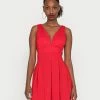 WAL G. V NECK SKATER - Cocktail Dress / Party Dress - Red