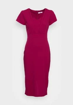 WAL G. BLAIR HEART NECK MIDI DRESS - Cocktail Dress / Party Dress - Magenta -WAL G. Sales Store 93709b30ef6a4f6cbda35aa6a6208400