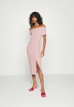 WAL G. LOVE OFF THE SHOULDER MIDI DRESS - Shift Dress - Blush Pink