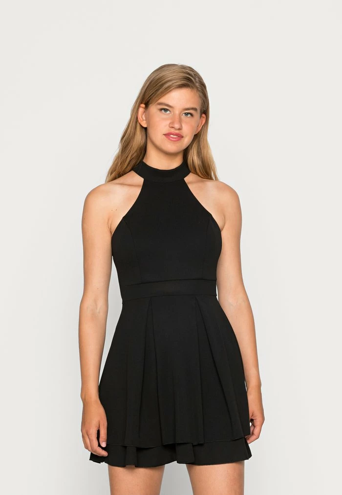 CHERYL HALTER NECK SKATER DRESS - Day dress - black WAL G. CHERYL HALTER NECK SKATER DRESS - Day Dress - Black -WAL G. Sales Store 972e422ddd91478ab5e2d09bb56d541d