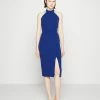 WAL G. ROCKY ZIP BACK MIDI DRESS - Cocktail Dress / Party Dress - Electric Blue