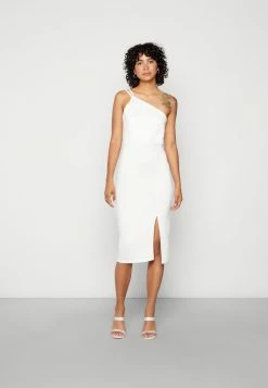 WAL G. TOM ONE SHOULDER MIDI - Cocktail Dress / Party Dress - White