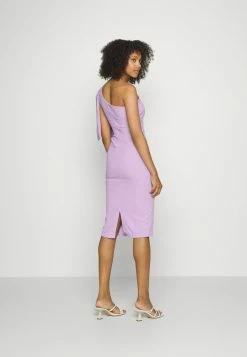 WAL G. WGXZL WEDDING - FAVOURITE ONE SHOULDER TIE MIDI DRESS - Cocktail Dress / Party Dress - Lavender -WAL G. Sales Store 996cc948a9bf428cbf6efe2dd8e530b7
