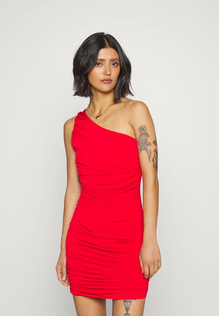 ELLA ROUCHED MINI DRESS - Jersey dress - red WAL G. ELLA ROUCHED MINI DRESS - Jersey Dress - Red -WAL G. Sales Store 9c39fc4e5735432e8b27e5b2e701da3f