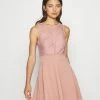 WAL G. COLT INSERT SKATER DRESS - Cocktail Dress / Party Dress - Blush Pink