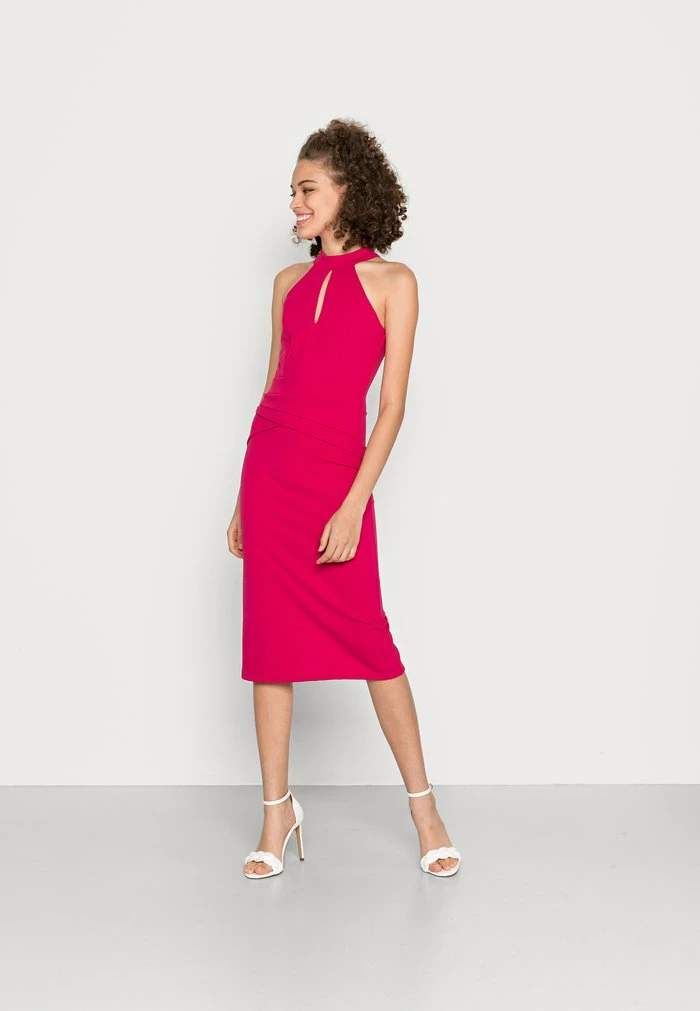 STACE HALTER NECK MIDI DRESS - Cocktail dress / Party dress - dark fushia WAL G. STACE HALTER NECK MIDI DRESS - Cocktail Dress / Party Dress - Dark Fushia -WAL G. Sales Store a32a7f55d78b43feb7b98edd4da2b55a