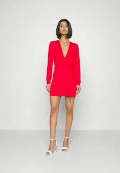 WAL G. TASHA V NECK MINI DRESS - Cocktail Dress / Party Dress - Red