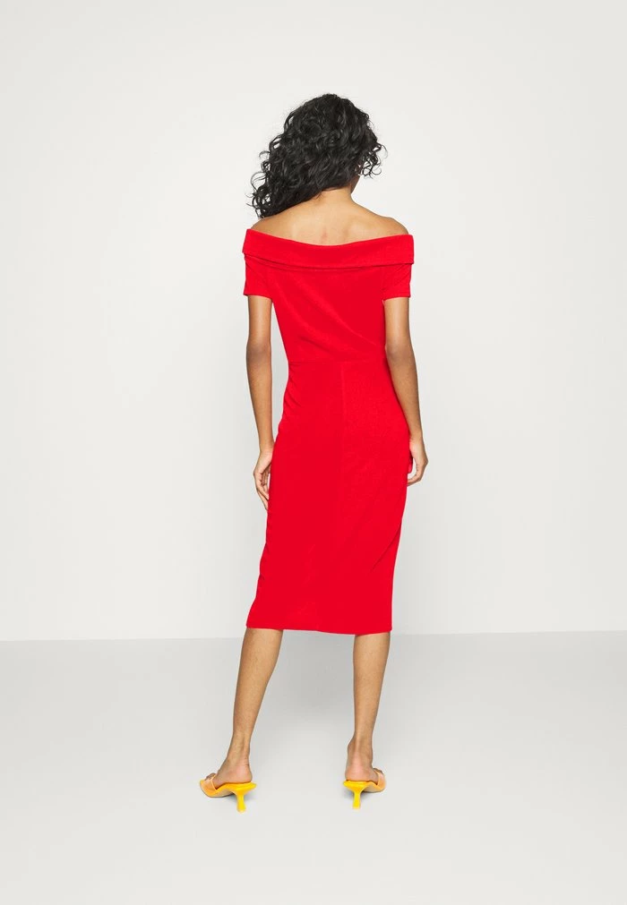 LOVE OFF THE SHOULDER MIDI DRESS - Shift dress - red WAL G. LOVE OFF THE SHOULDER MIDI DRESS - Shift Dress - Red -WAL G. Sales Store a4043e9ab86c4e04adcd6a8020319ee3