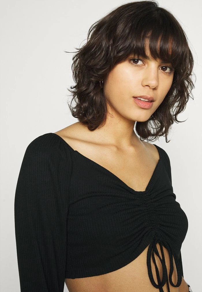 KELLY CROP - Long sleeved top - black WAL G. KELLY CROP - Long Sleeved Top - Black -WAL G. Sales Store a465d85cd0e24704a19abc3dac7ae2c9